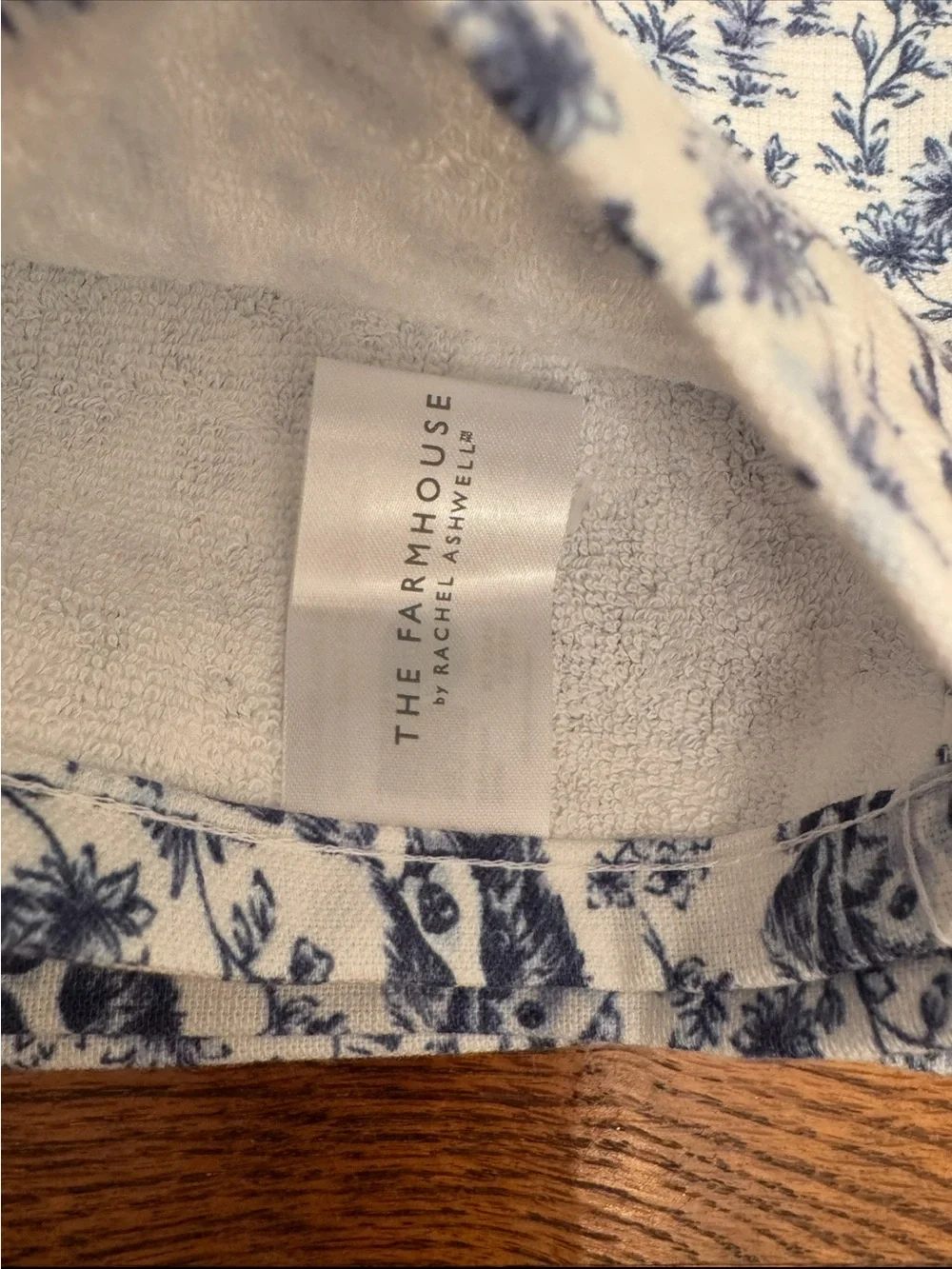 The Farmhouse by Rachel Ashwell Dog Toile Kitchen Towels Set/2 Bamboo Cotton NWT